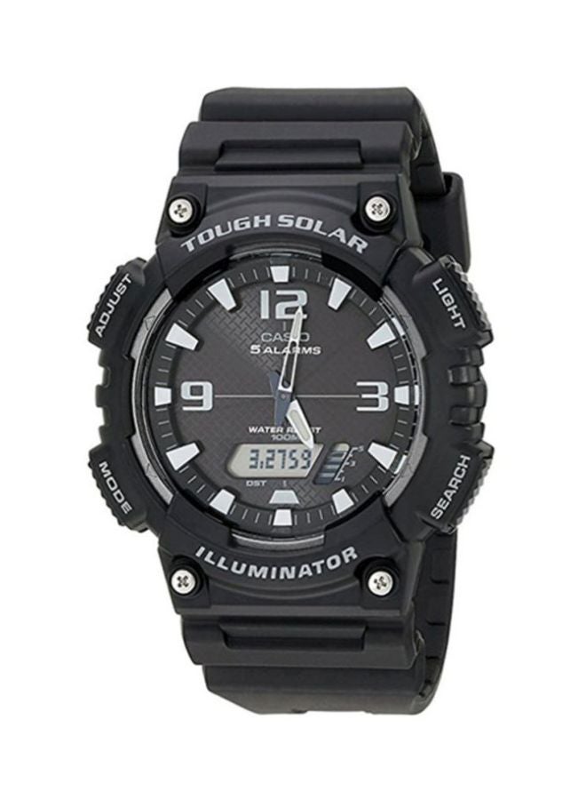 كاسيو ساعة يد بعقارب وسوار من السيليكون طراز AQ-S810W-1ADF - قياس 47 مم - لون أسود رجال - Image 1