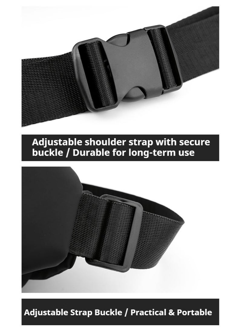 ويكسر حقيبة كتف رجالية، أزياء رياضية غير رسمية، حقيبة خصر للجري للجنسين، حقيبة كروس بودي بحزام قابل للتعديل، 24*12*5.5 سم - Image 5