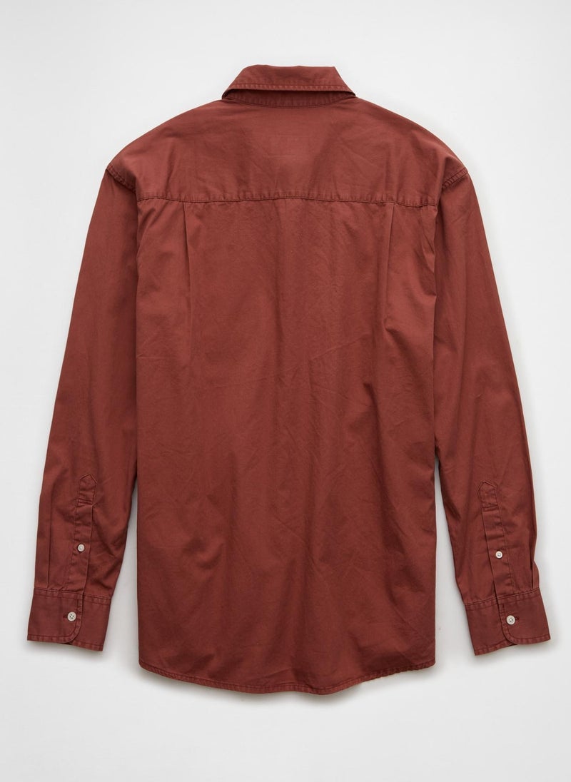 American Eagle - Poplin Button-Up Shirt - Image 1