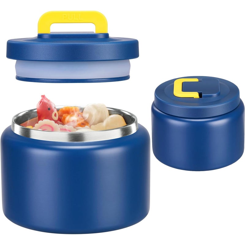 JXXM 8 Oz Thermo Food Jar for Hot Cold Food for Kids Insulated Lunch Containers Hot Food JarLeakProof Vacuum Stainless Steel Wide Mouth Lunch Soup Thermo for School BLUEPure