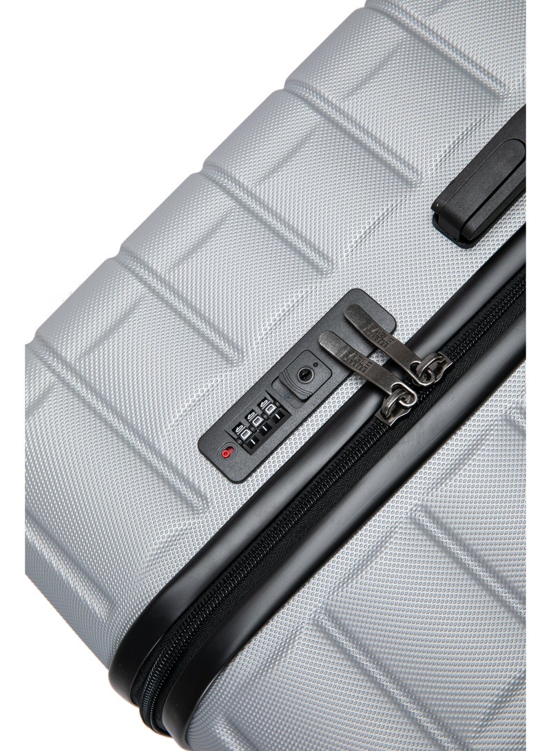 Eagle Express Wood ABS Hard Trolley Luggage - 28 inch - Silver - Scratch-Resistant - Free Protective Cover - 1-Year Warranty - Image 5