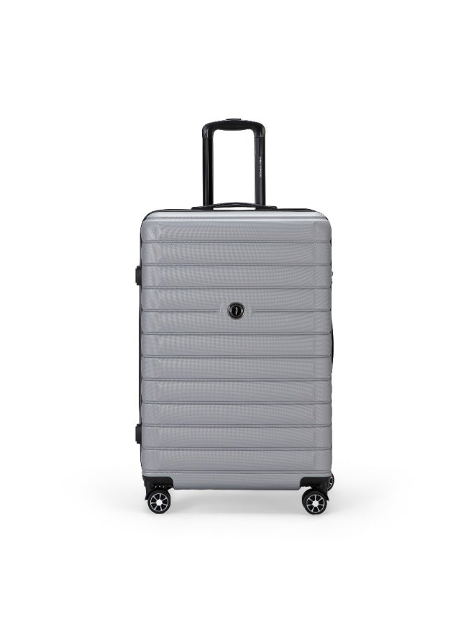 Eagle Express Wood ABS Hard Trolley Luggage - 28 inch - Silver - Scratch-Resistant - Free Protective Cover - 1-Year Warranty - Image 1
