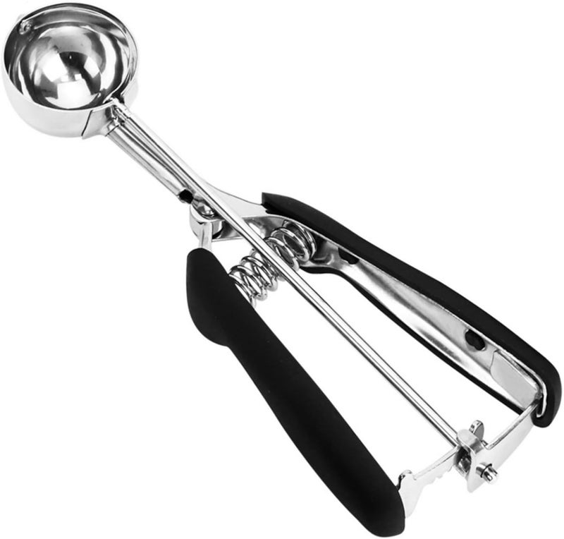 LLESCA Cookie Scoop, Ice Cream Scoop, Cookie Scoops for Baking, 18/8 Stainless Steel Cookie Scooper for Baking, Cookie Dough Scoop, Ice Cream Scooper with Trigger Release, Non-slip Grip (42MM)… - Image 1