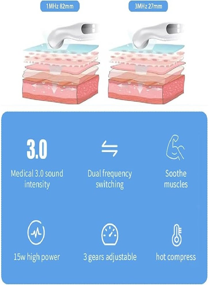 Upgraded physical therapy equipment, arthritis ultrasound machine, physical therapy, for the treatment of pain and osteoarthritis, suitable for home use, pain relief, unisex - Image 3