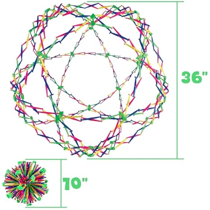 Orb Factory ORB Curiosities Extreme Expand-A-Ball - Triples in Size and Expands to 3 Feet - Huge Expandable Sensory / Fidget Sphere & Breathing Ball Toy - Great for Breath Exercises and Play for Kids and Adults - Image 5