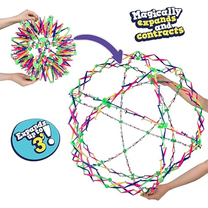 Orb Factory ORB Curiosities Extreme Expand-A-Ball - Triples in Size and Expands to 3 Feet - Huge Expandable Sensory / Fidget Sphere & Breathing Ball Toy - Great for Breath Exercises and Play for Kids and Adults - Image 3