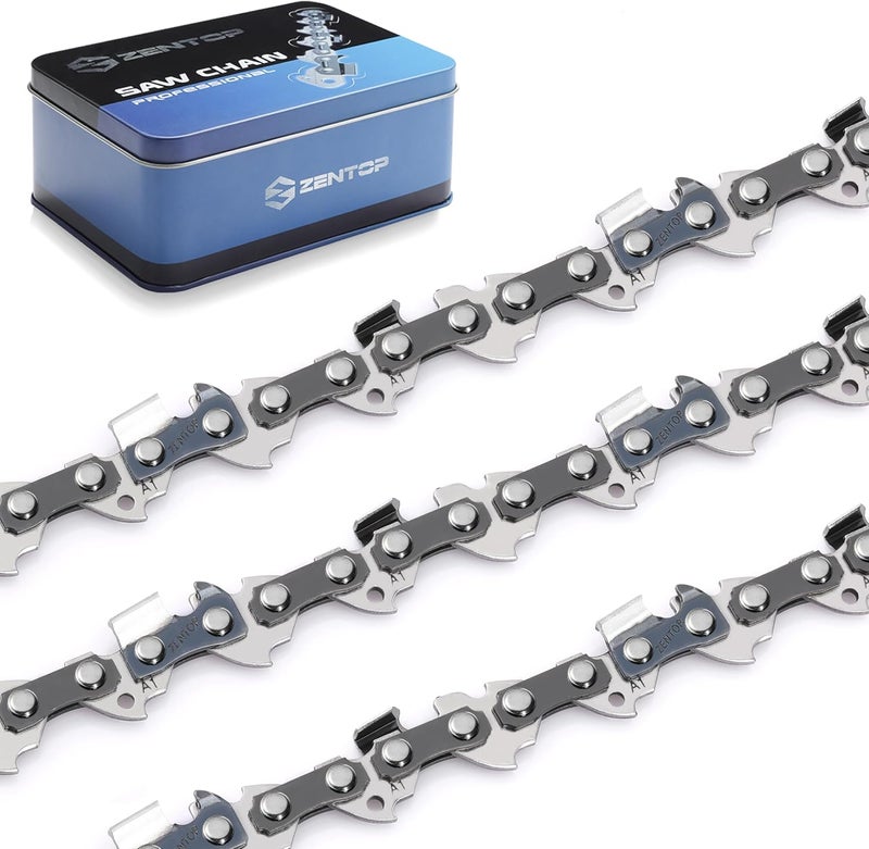 Zentop 12 Inch Chainsaw Chain, 3 Pack, 3/8" LP Pitch, .050" Gauge, 44 Drive Links, Fits Stihl MS 250, MS 170, 63PM3-44, 63PM-44, and More,327P5X. - Image 1