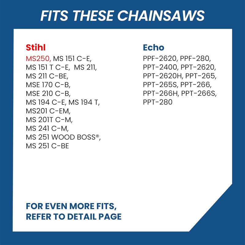 Zentop 12 Inch Chainsaw Chain, 3 Pack, 3/8" LP Pitch, .050" Gauge, 44 Drive Links, Fits Stihl MS 250, MS 170, 63PM3-44, 63PM-44, and More,327P5X. - Image 3