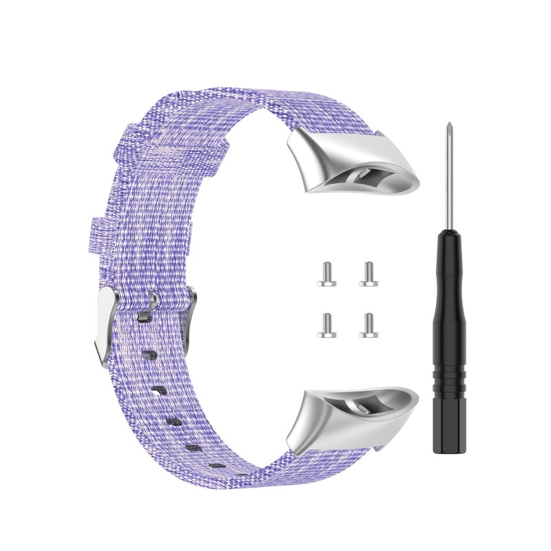 S-TOP For Garmin Forerunner 45 / 45S / Swim 2 Universal Nylon Canvas Watch Band(Purple) - Image 1