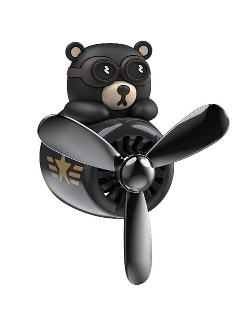 MIXDE Teddy Bear Cute Car Air Freshener Scent Diffuser - Perfume Fan Aromatherapy Diffuser Cute Car Accessories Essential Oil Diffuser - Teddy Bear Car Air Fresheners Vent Clips Aroma Diffuser - Image 1