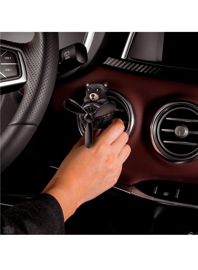 MIXDE Teddy Bear Cute Car Air Freshener Scent Diffuser - Perfume Fan Aromatherapy Diffuser Cute Car Accessories Essential Oil Diffuser - Teddy Bear Car Air Fresheners Vent Clips Aroma Diffuser - Image 5