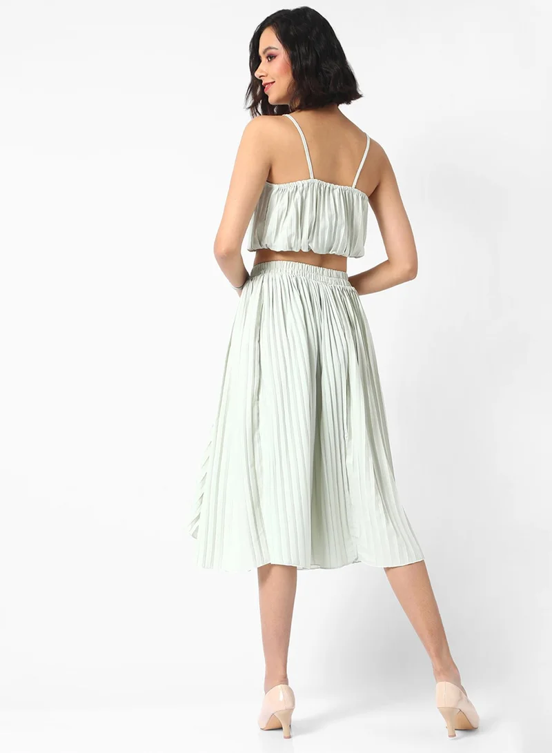 PINACOLADA Women's Ivory White Pleated Co-Ord Set