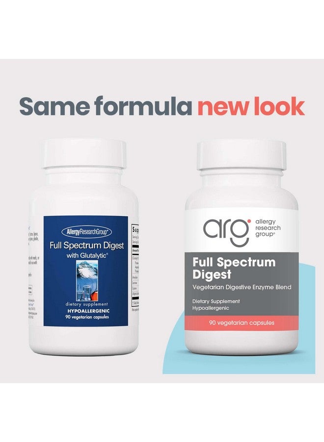 اليرجي ريسيرتش جروب مجموعة أبحاث الحساسية، مجموعة كاملة من المكملات الغذائية مع إنزيمات هضمية للرجال والنساء، دعم الغلوتين، مكمل غذائي للهضم، إنزيمات المرارة، الأميليز، كبسولات نباتية - 90 كبسولة - Image 2