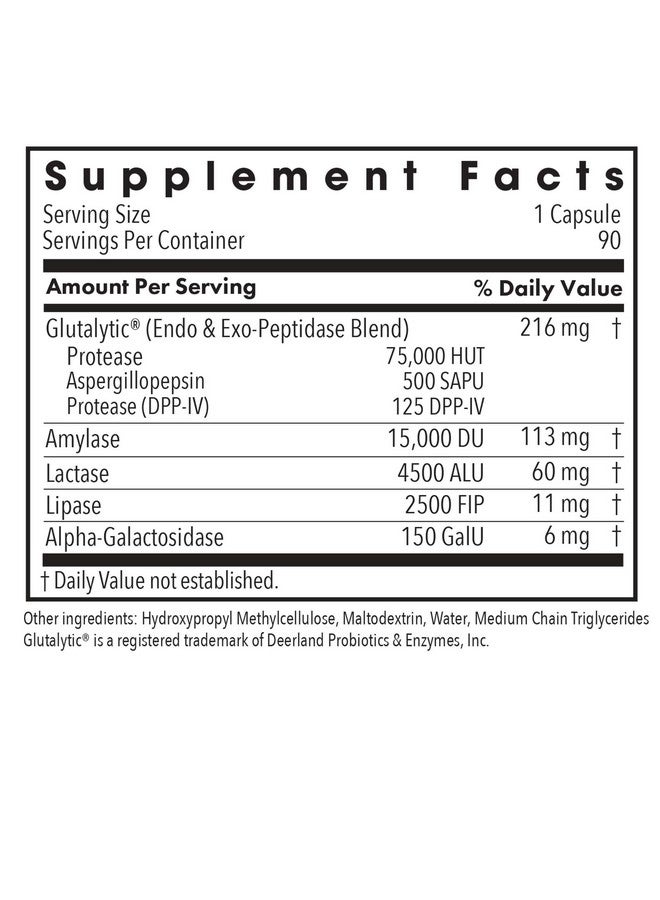 اليرجي ريسيرتش جروب مجموعة أبحاث الحساسية، مجموعة كاملة من المكملات الغذائية مع إنزيمات هضمية للرجال والنساء، دعم الغلوتين، مكمل غذائي للهضم، إنزيمات المرارة، الأميليز، كبسولات نباتية - 90 كبسولة - Image 3