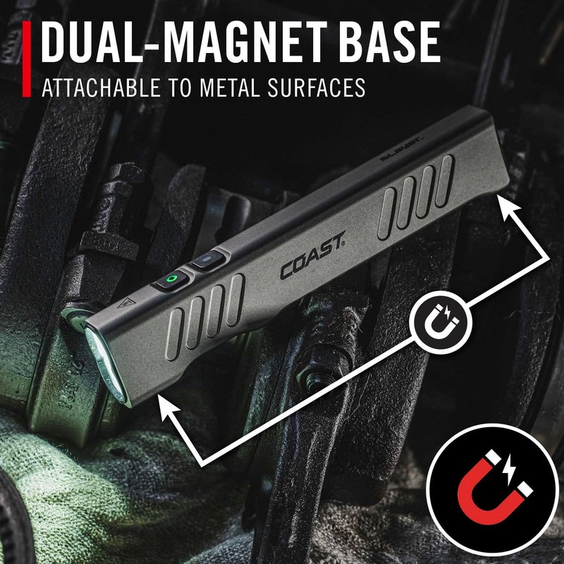 Coast Slayer RED 1000 Lumen USBC Rechargeable LED Flashlight with Red Mode SpotFlood Memory Mode and Pocket Clip - Image 5