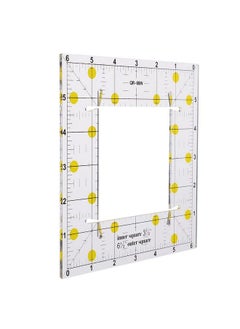 EXCEART 2 Pcs Quilting Ruler Square Quilter Square Rulers Square Patchwork Ruler Square Tailor Ruler Sewing Ruler Plastic  - Image 5