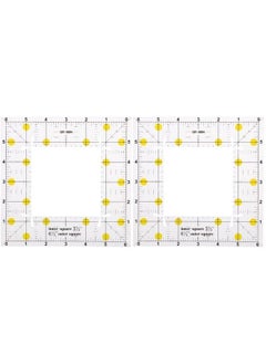 EXCEART 2 Pcs Quilting Ruler Square Quilter Square Rulers Square Patchwork Ruler Square Tailor Ruler Sewing Ruler Plastic  - Image 2