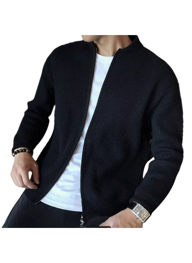 general Big size sweater knitted coat men's cardigan jacket warm and form-fitting - Image 1