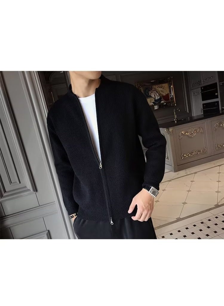 general Big size sweater knitted coat men's cardigan jacket warm and form-fitting - Image 2