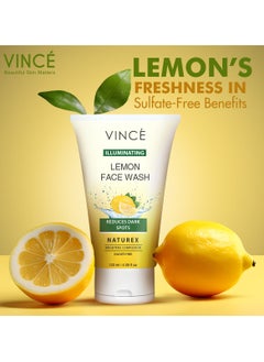 VINCE Lemon Face Wash – Reduces Dark Spots, Sunspots, & Controls Oil – Deeply Cleanses, Moisturizes, and Brightens Complexion – Reveals Fresh, Smooth, and Supple Skin – 120ml  - Image 2