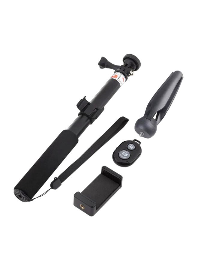NIBEMINENT Extendable Selfie Stick Tripod Stand Kit Black 