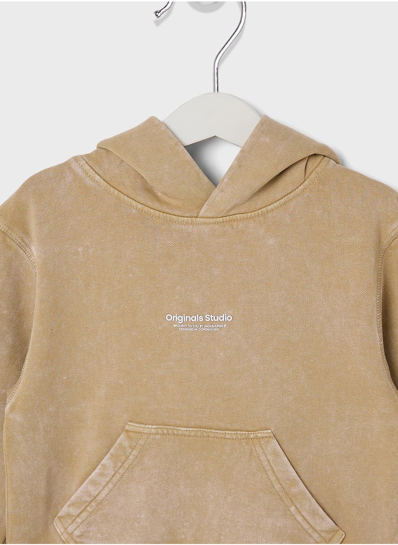 Jack & Jones Junior - Kids Jorvesterbro Wash Logo Hoodie - Image 1