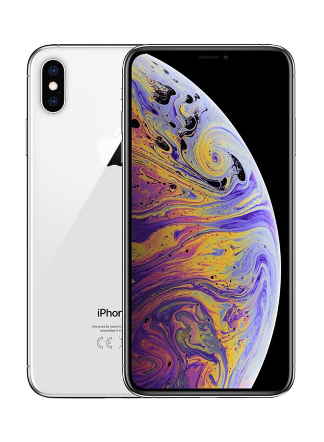 ابل  هاتف آيفون XS ماكس بخاصية فيس تايم بلون فضي وذاكرة داخلية سعة 512 غيغابايت ويدعم خدمة الجيل الرابع LTE - Image 1