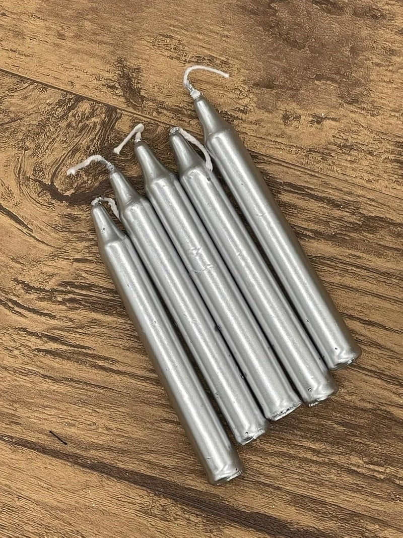 Luces Luces Pack of 80 Silver Stick Candles Ritual Chime Candles Specially Healing Chakras Home Decor Diwali Decoration Birthday Festival Celebration - Image 4