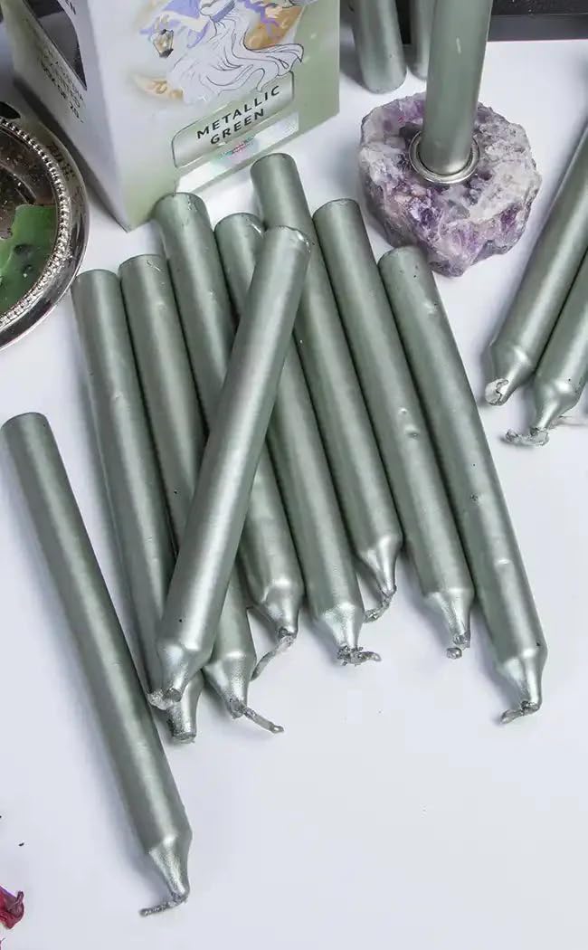 Luces Luces Pack of 80 Silver Stick Candles Ritual Chime Candles Specially Healing Chakras Home Decor Diwali Decoration Birthday Festival Celebration - Image 2