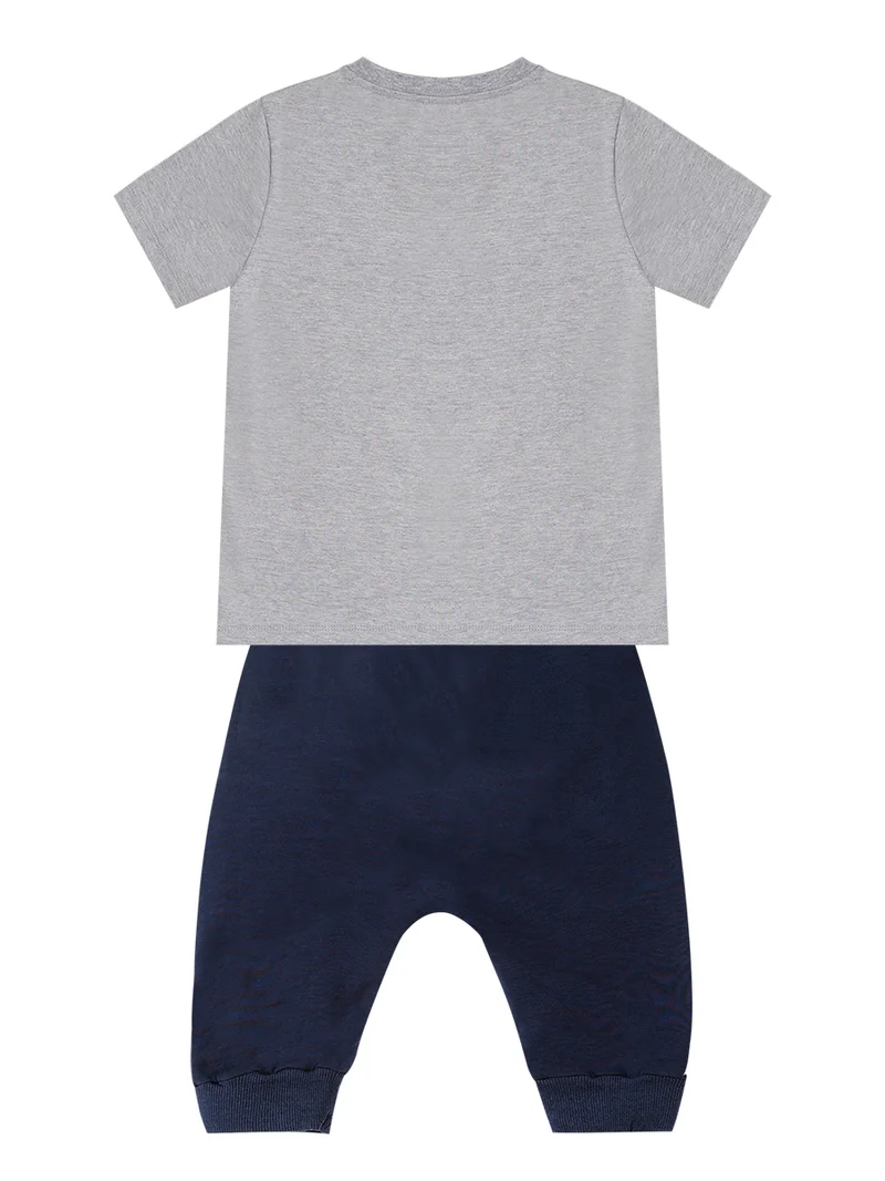 Denokids Sloth Boy T-shirt&Capri Pants Set