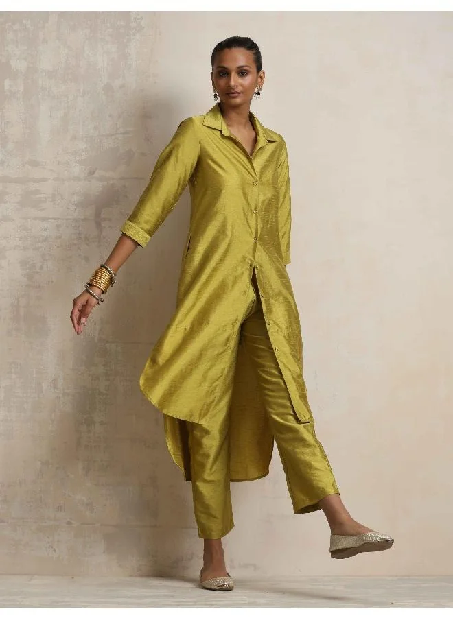 ترو برونز trueBrowns Green Shirt Kurta Set