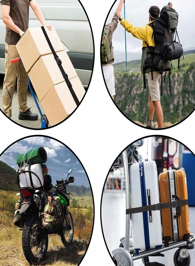 iCONY حزام نايلون طويل من iCONY بطول 10 أمتار لإصلاح حقائب الظهر، وحزام تثبيت الأمتعة، وصنع أطواق الحيوانات الأليفة، والمزيد من المشاريع اليدوية، 6 مشابك إبزيم جانبية، 12 منزلق ثلاثي الانزلاق (أسود 1 بوصة). - Image 5