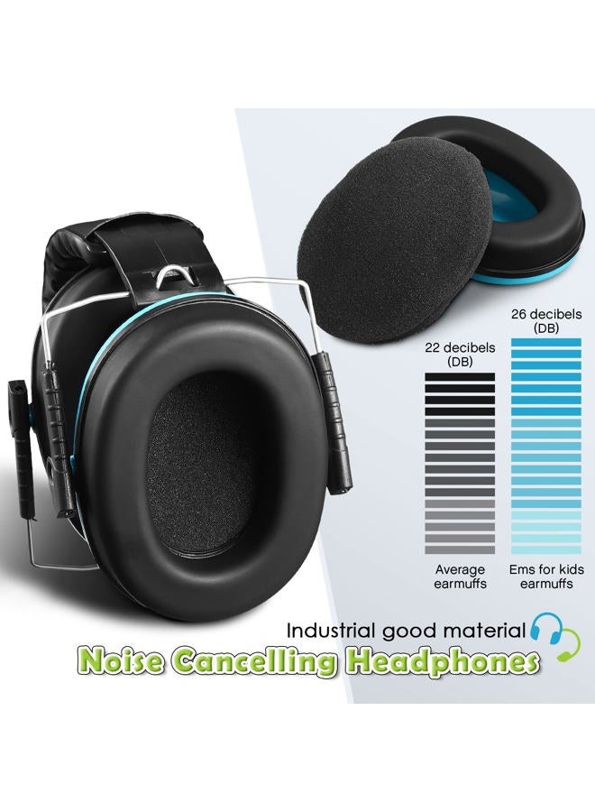 Konohan 3 Pack Kids Ear Protection Earmuffs Hearing Protection Safety Ear Muffs Kids Noise Cancelling Headphones 27NRR Adjustable Head Band for Shooting Sleeping and Studying - Image 3