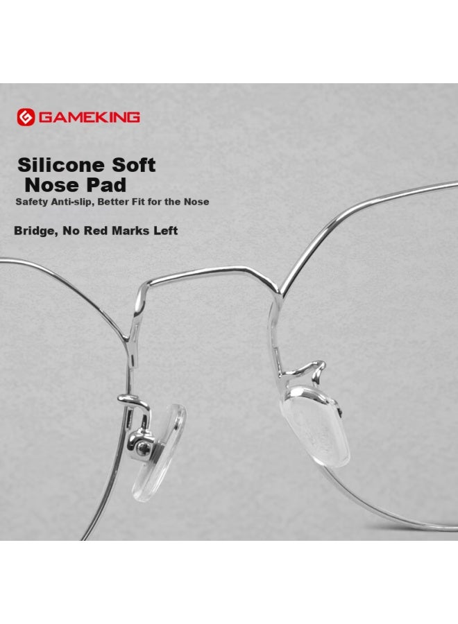 Gameking Blue Light Blocking Radiation Protection Gl Uni Titanium Frame Plain Gl Frame With Prescription 8029 Black Silver - Image 4