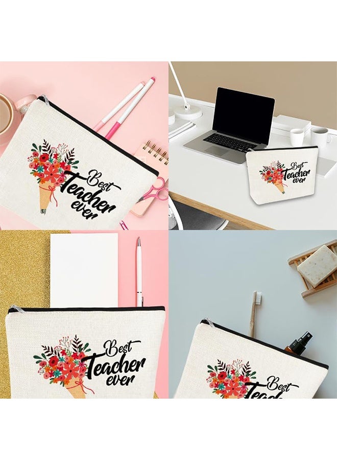 Teacher Appreciation Makeup Bag - Perfect Gift for Retirement, Birthday, Graduation & Teacher's Day - Durable Polyester, Non-Waterproof, Scent-Free Cosmetic Pouch - Image 4