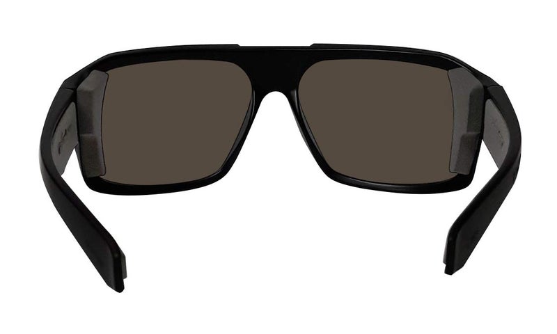 BOMBER Mens Safety Sunglasses, Matte Black Frame with Ice Blue Mirror Safety Sunglass Lens, Non-Slip Foam Lining, ANSI Z87+ Compliant, UV Protection - M103ICE - Image 3