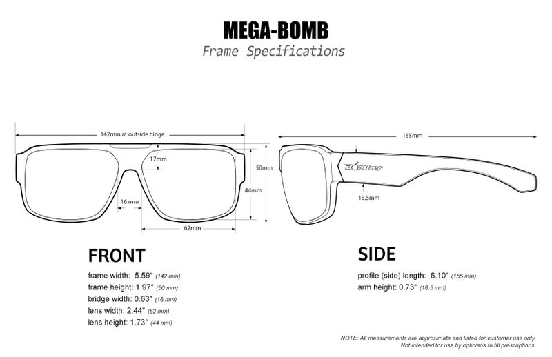 BOMBER Mens Safety Sunglasses, Matte Black Frame with Ice Blue Mirror Safety Sunglass Lens, Non-Slip Foam Lining, ANSI Z87+ Compliant, UV Protection - M103ICE - Image 5