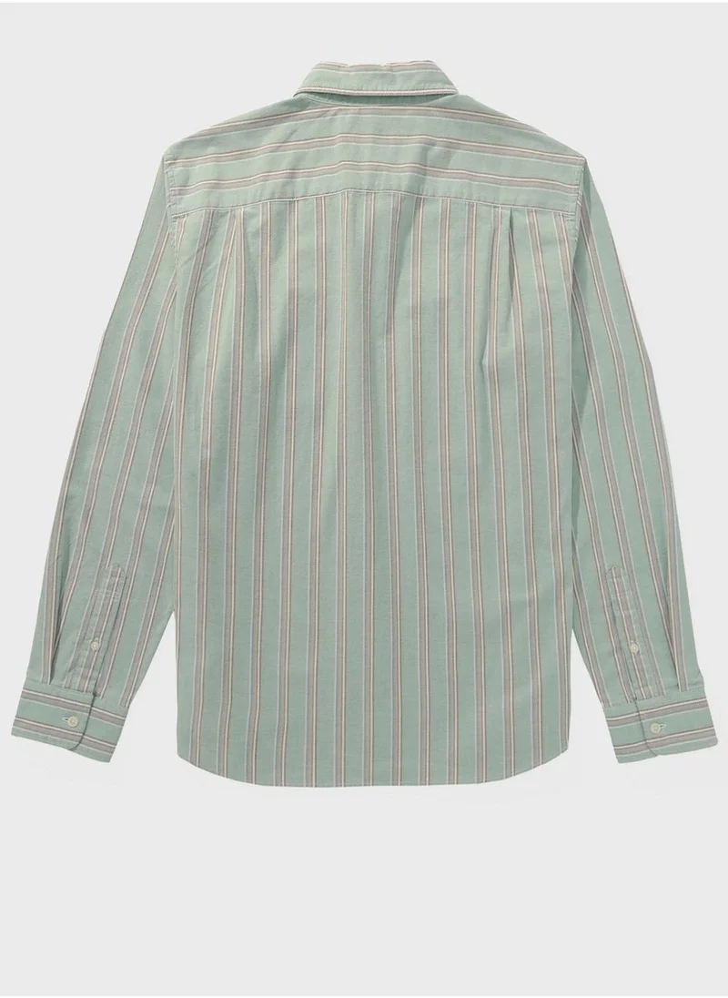 امريكان ايجل Stripe Deatil Button Down Regular Fit Shirt