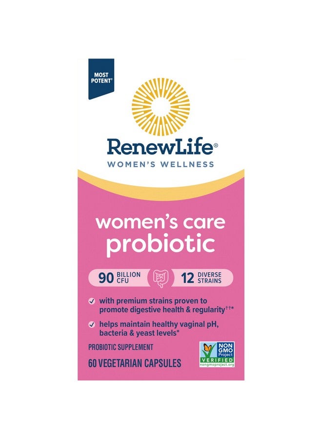 Renew Life Women's Probiotic Capsules, Supports pH Balance for Women, Vaginal, Urinary, Digestive and Immune Health, L. Rhamnosus GG, Dairy, Soy and Gluten-Free, 90 Billion CFU - 60 Ct - Image 3