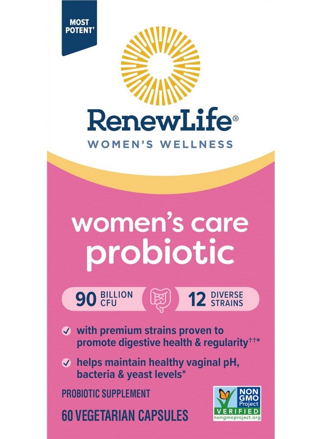 Renew Life Women's Probiotic Capsules, Supports pH Balance for Women, Vaginal, Urinary, Digestive and Immune Health, L. Rhamnosus GG, Dairy, Soy and Gluten-Free, 90 Billion CFU - 60 Ct - Image 5