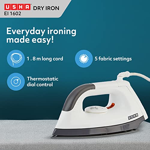 Usha EI 1602 1000-Watt Lightweight Dry Iron (multi-colour) - Image 4