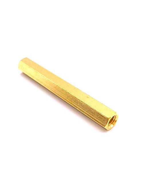 Rpi shop Rpi shop M3 X 30mm Dual Ends Brass Pillar PCB Standoff Hexagonal Spacer Hex Brass Standoff spacer Female to Female Spacing Screws Double pass Hex Long Nuts Pack of 10 Pcs  - Image 1