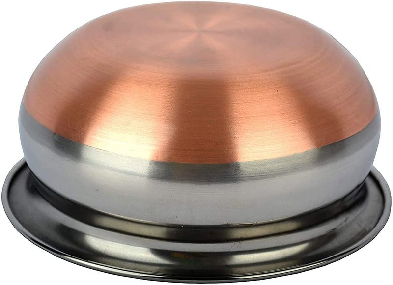 Liolis Copper Bottom Round Kadhai, 2 Liter & Handi 3 Pcs Set- 2 Liter - Image 2