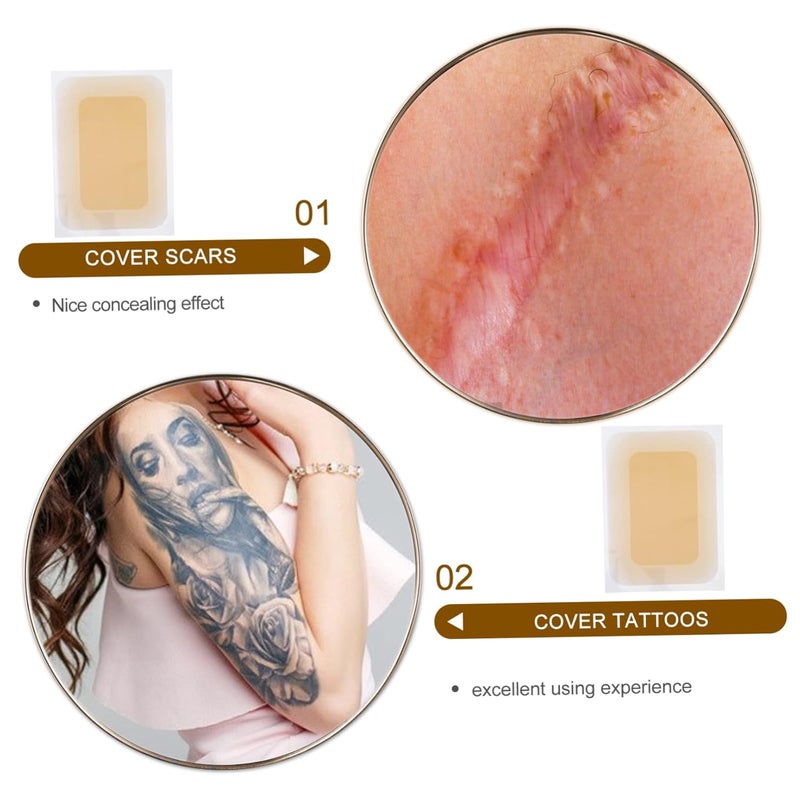 Invisible Skin Concealer Patch Waterproof Scar Covering Tape for Tattoos 10-Piece Set Suitable for Skin Types for Arm Leg Use - Image 2
