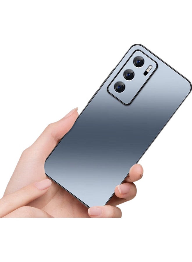 Shangsu, Suitable For Huawei P40 Phone Case, P40 Protective Cover, Ag Frosted Lens Integrated Full Protection Shockproof Soft Case, Huawei Simple Business Style For Women And Men, Outer Shell, Sapphire Blue - Image 2