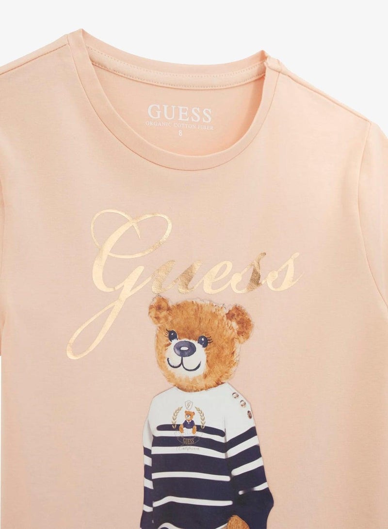 GUESS Kids Graphic Crew neck T-Shirt - Image 4