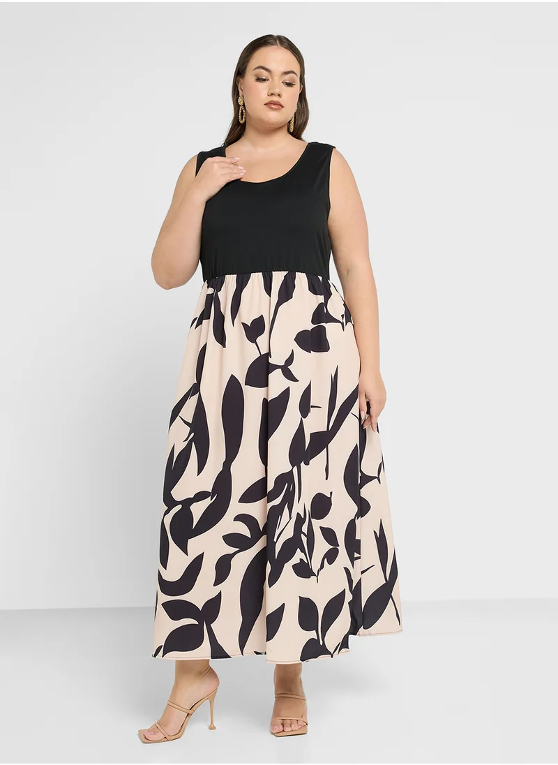 Ella Plus Abstract Printed Dress