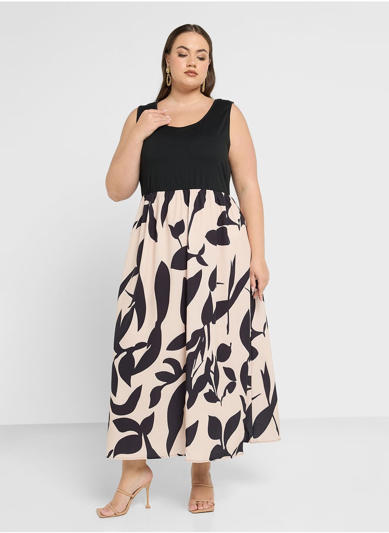 Ella Plus - Abstract Printed Dress - Image 1