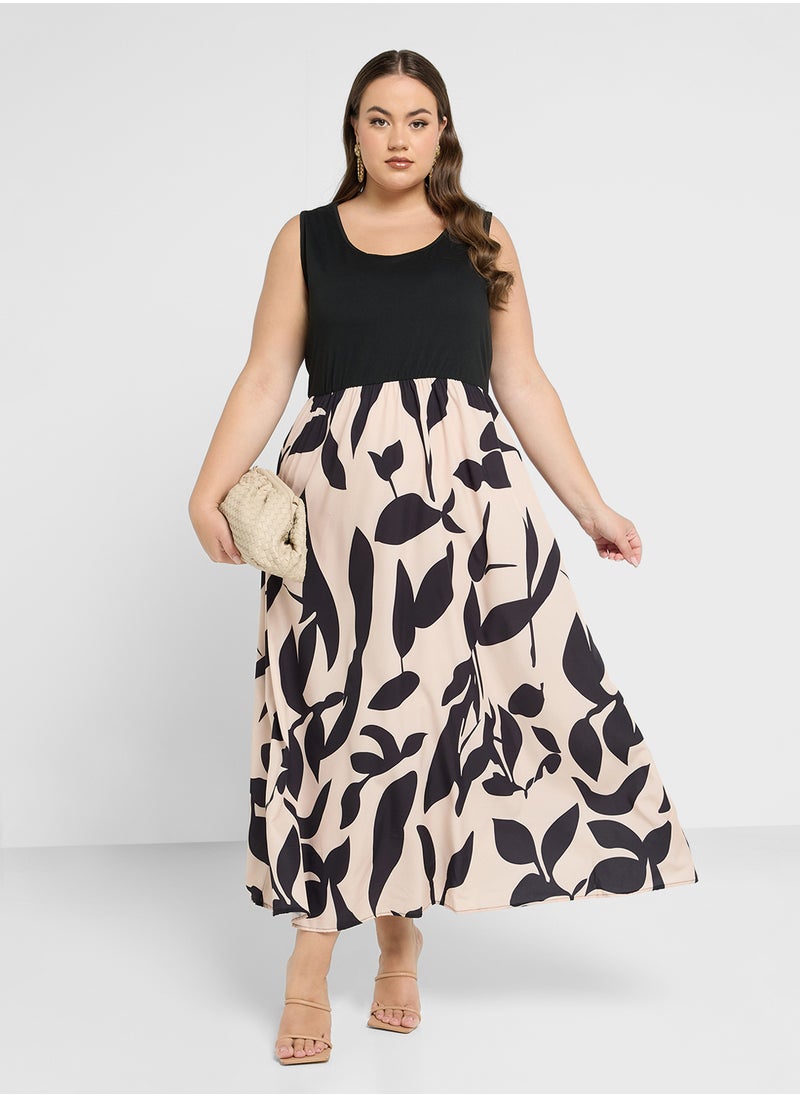 Ella Plus - Abstract Printed Dress - Image 1