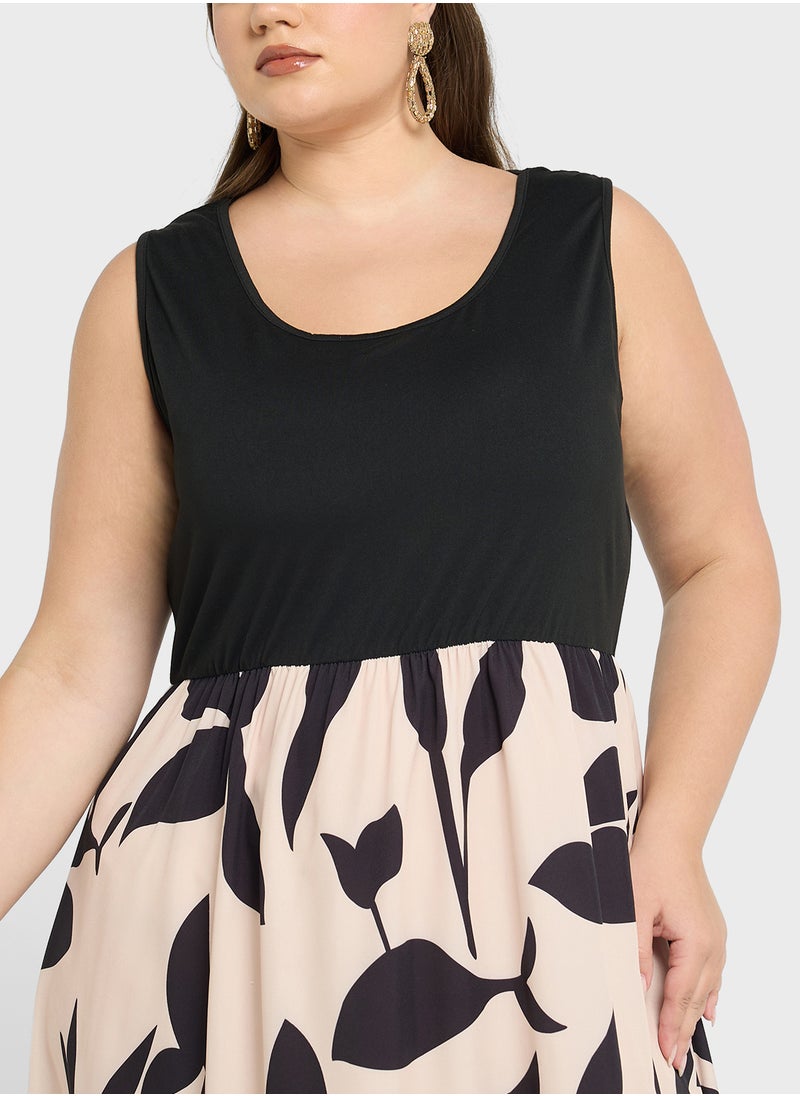 Ella Plus - Abstract Printed Dress - Image 1